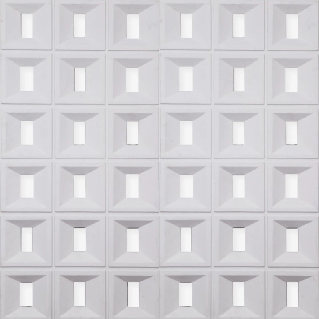PU Stone – Rectangle Grid Pattern Decorative Wall Panel (2 ft x 4 ft)