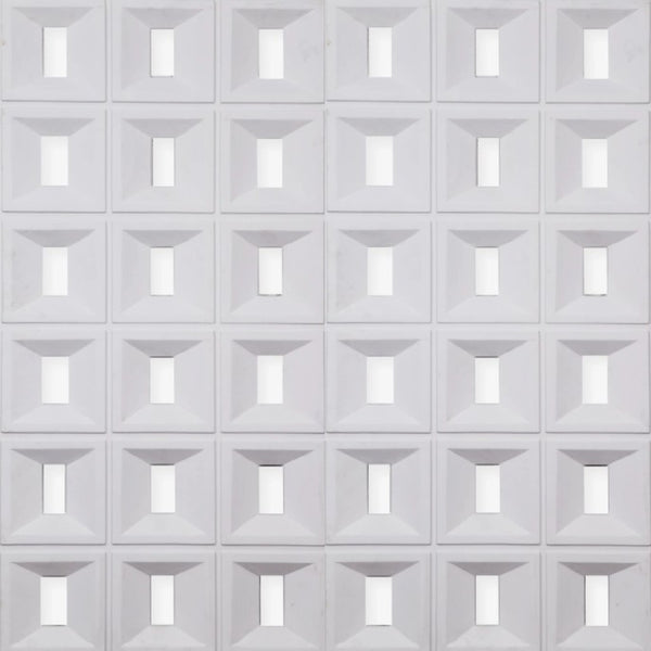PU Stone – Rectangle Grid Pattern Decorative Wall Panel (2 ft x 4 ft)