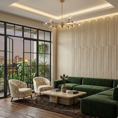 PU Stone – Feather Pattern Decorative Wall Panel (2 ft x 4 ft)