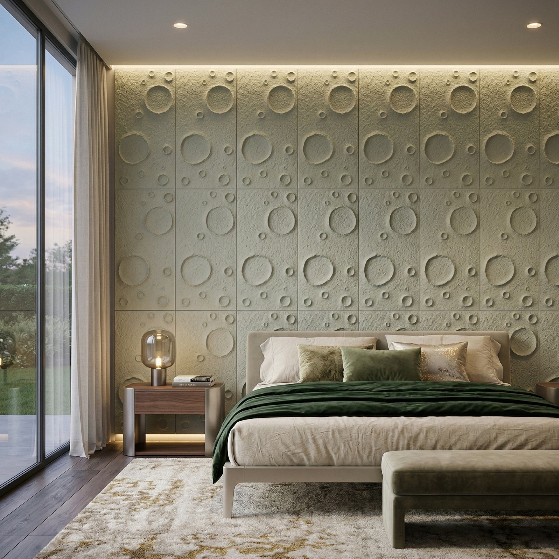 PU Stone – Moon Pattern Decorative Wall Panel (2 ft x 4 ft)