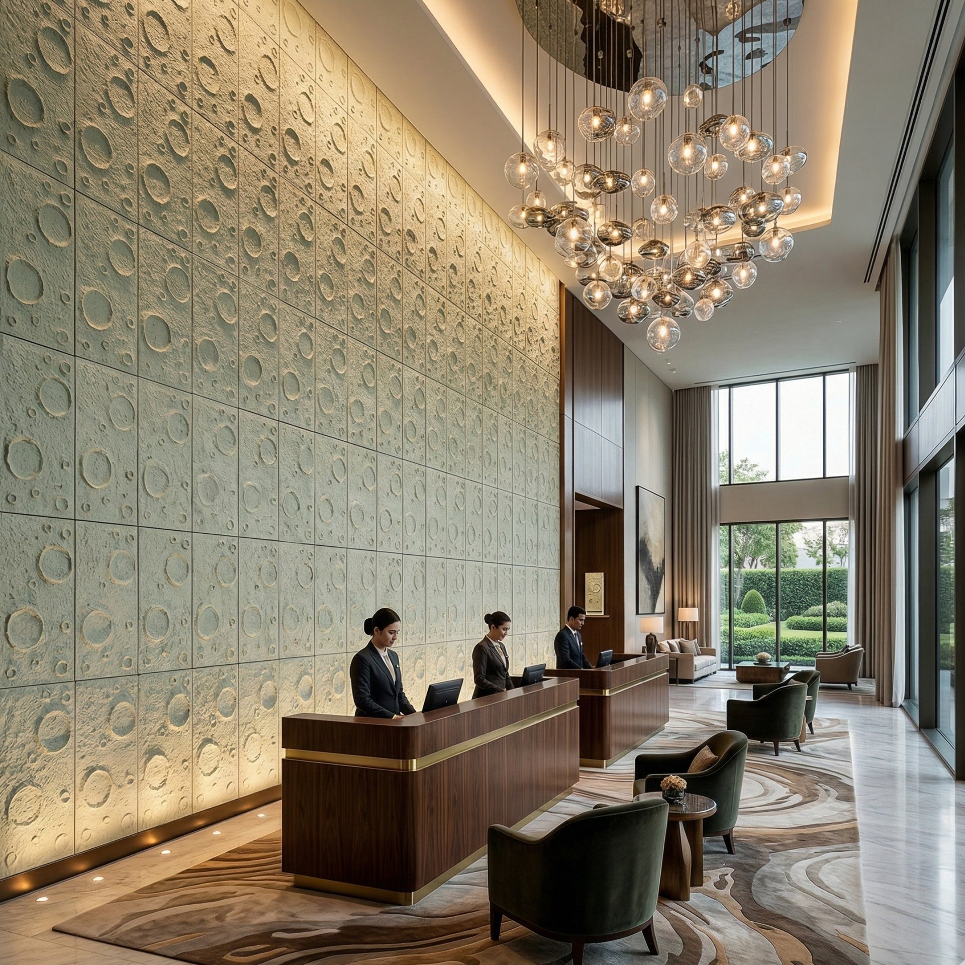 PU Stone – Moon Pattern Decorative Wall Panel (2 ft x 4 ft)