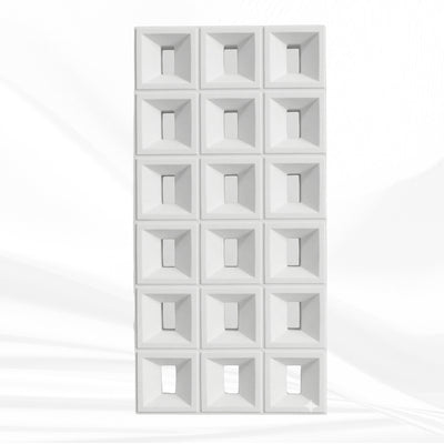 PU Stone – Rectangle Grid Pattern Decorative Wall Panel (2 ft x 4 ft)