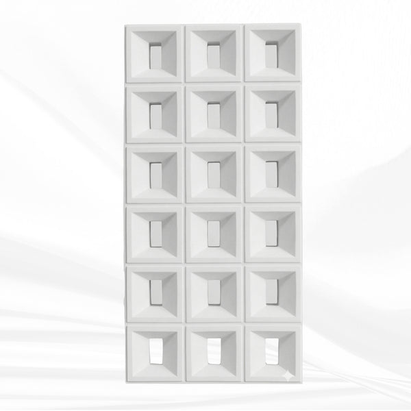 PU Stone – Rectangle Grid Pattern Decorative Wall Panel (2 ft x 4 ft)
