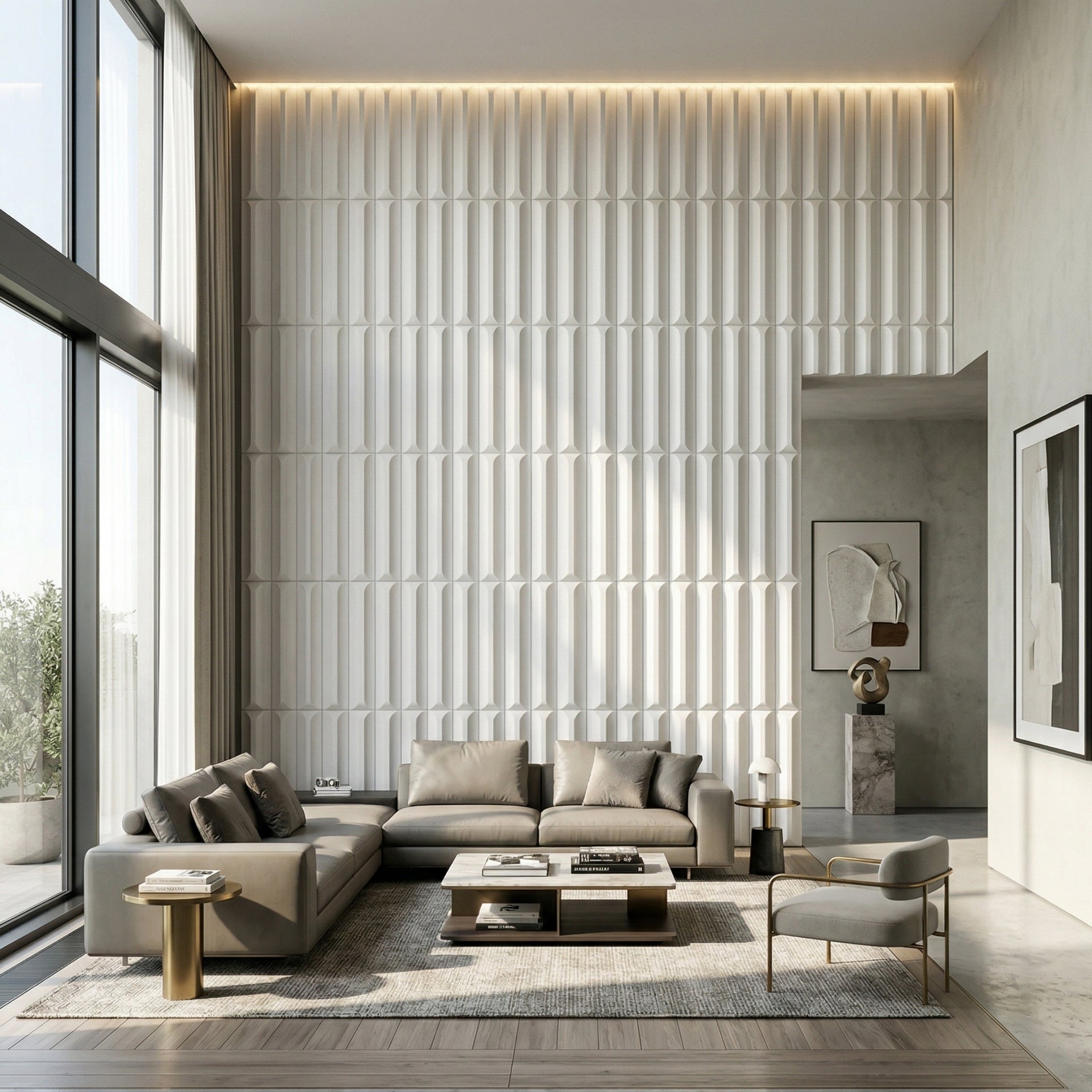 PU Stone – Style Brick Pattern Decorative Wall Panel (2 ft x 4 ft)