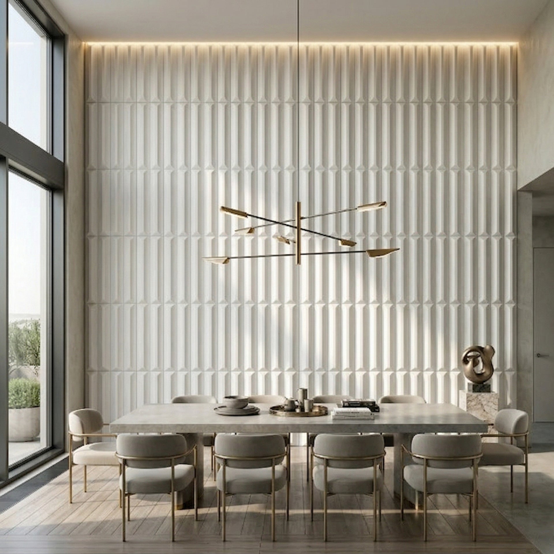 PU Stone – Style Brick Pattern Decorative Wall Panel (2 ft x 4 ft)