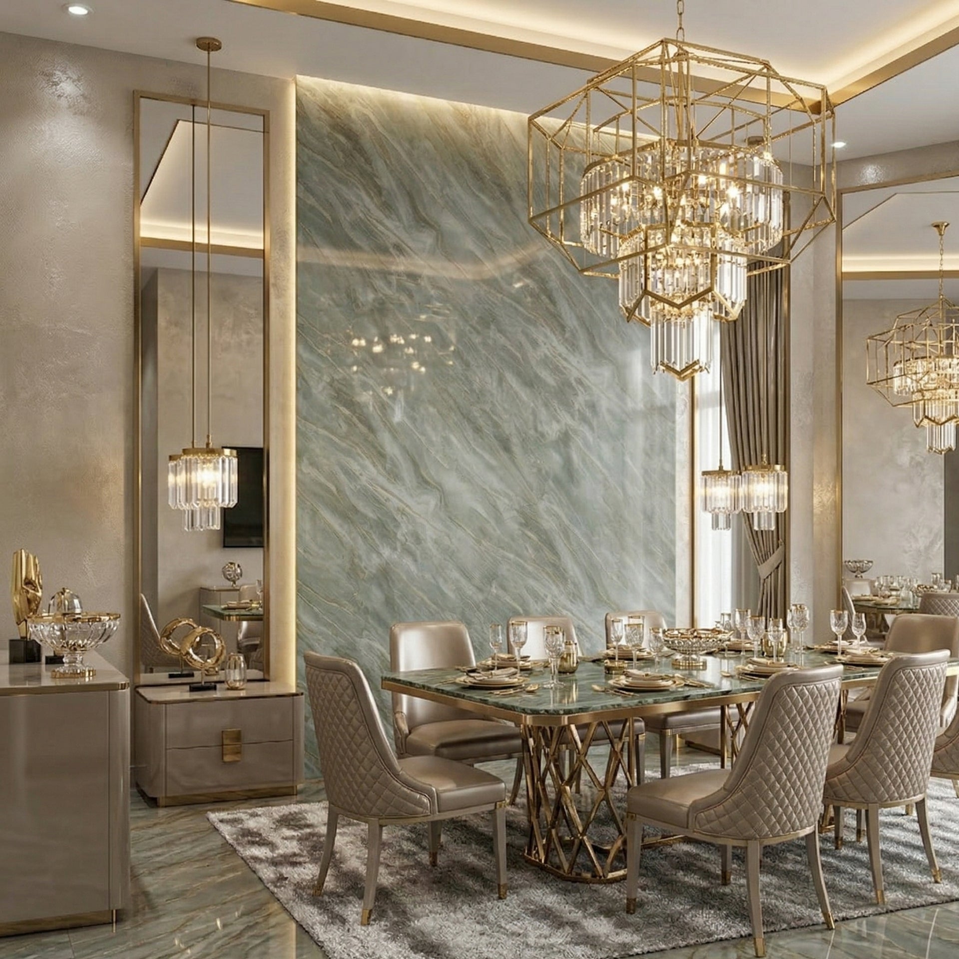 UV Marble Sheet – High-Gloss Decorative Wall Panel (4 ft x 8 ft)