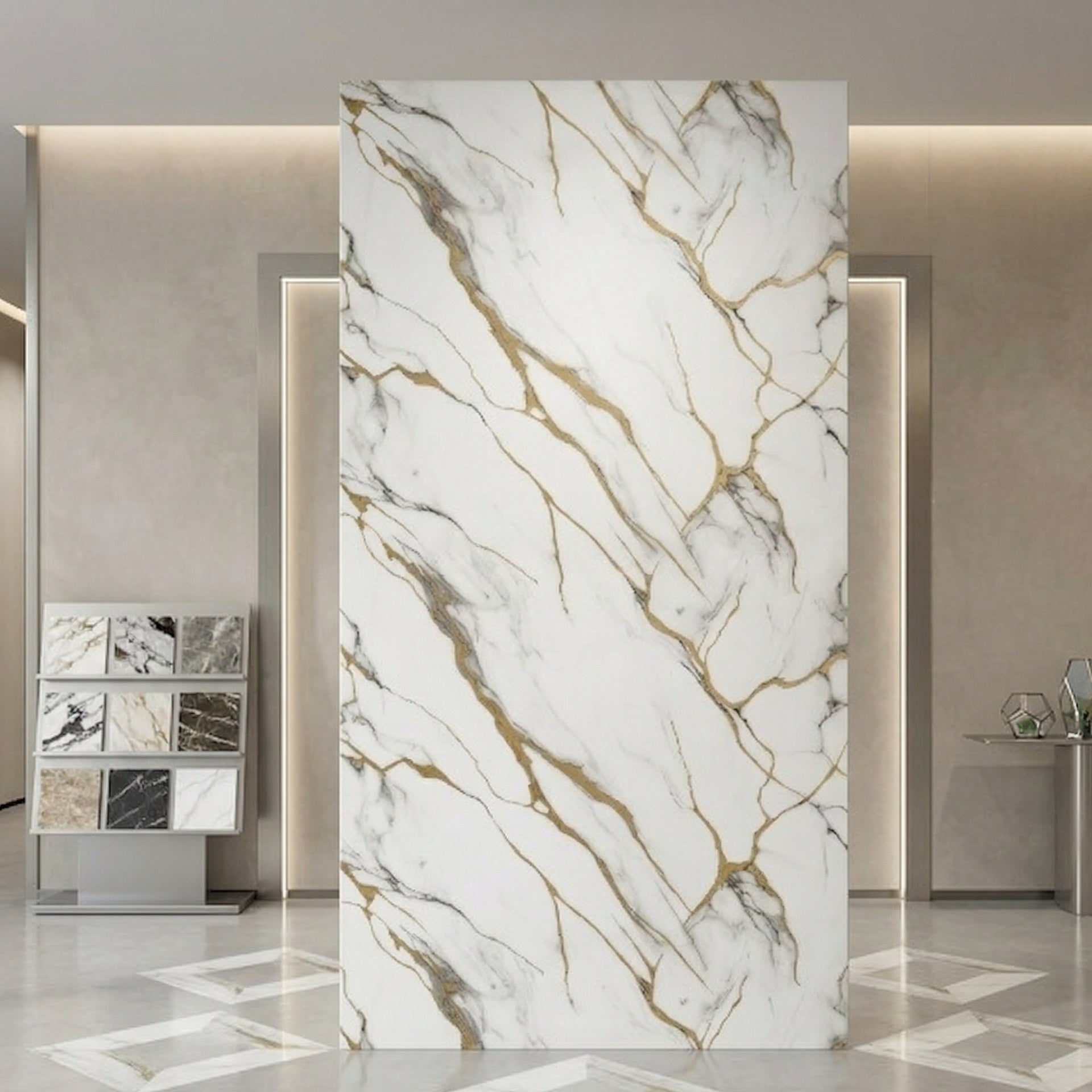 UV Marble Sheet – High-Gloss Decorative Wall Panel (4 ft x 8 ft)