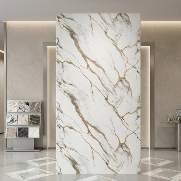 UV Marble Sheet – High-Gloss Decorative Wall Panel (4 ft x 8 ft)