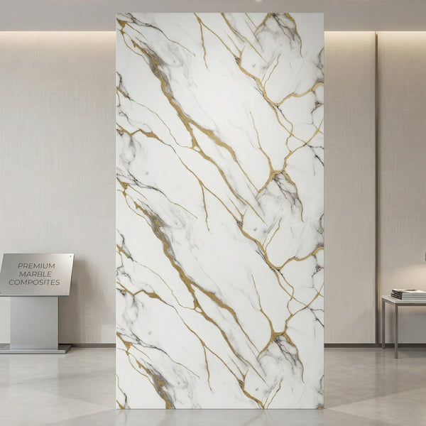 UV Marble Sheet – High-Gloss Decorative Wall Panel (4 ft x 8 ft)