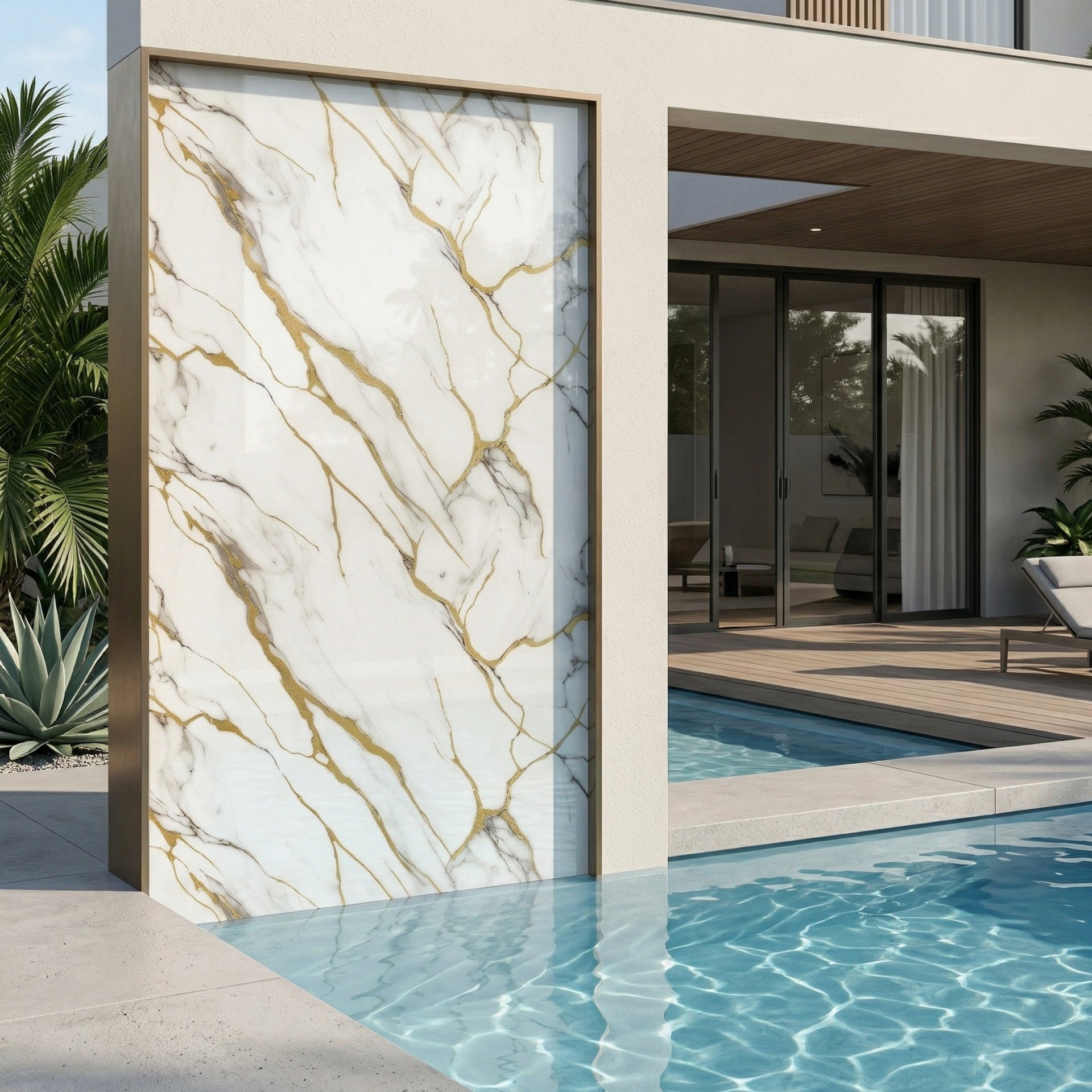 UV Marble Sheet – High-Gloss Decorative Wall Panel (4 ft x 8 ft)